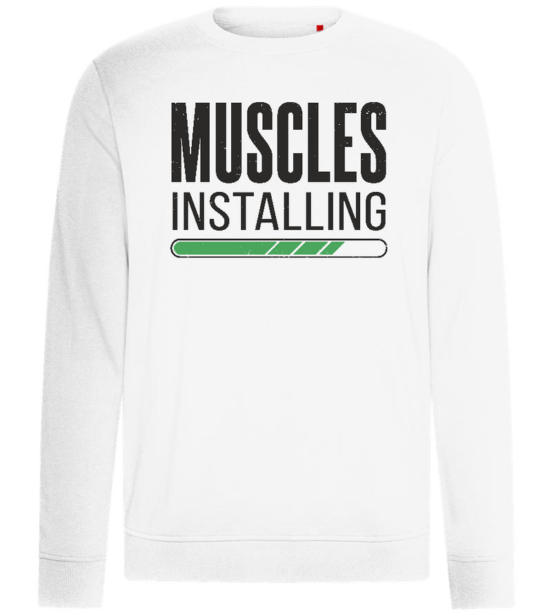 Muscles Installing Design - Comfort unisex sweater_WHITE_front