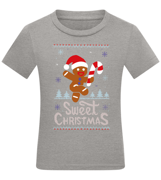 Gingerbread Man Design - Comfort kids fitted t-shirt_ORION GREY_front