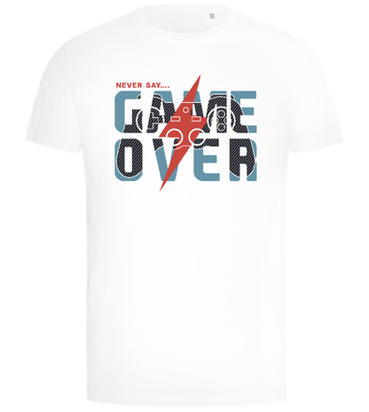 Never Game Over Design - Comfort men's t-shirt_WHITE_front