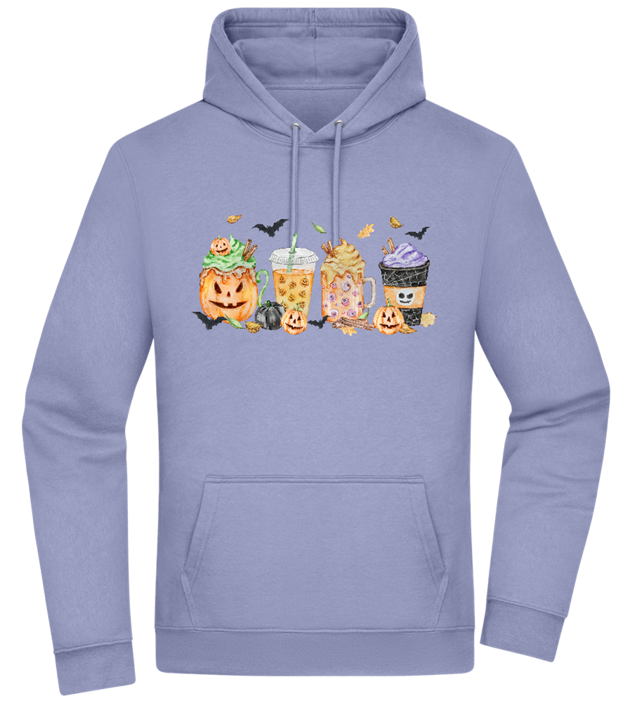 Halloween Drinks Design - Premium Essential Unisex Hoodie_BLUE_front