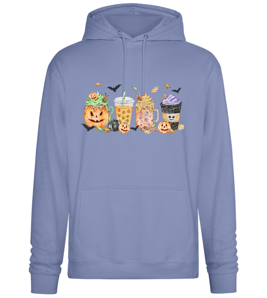 Halloween Drinks Design - Premium Essential Unisex Hoodie_BLUE_front