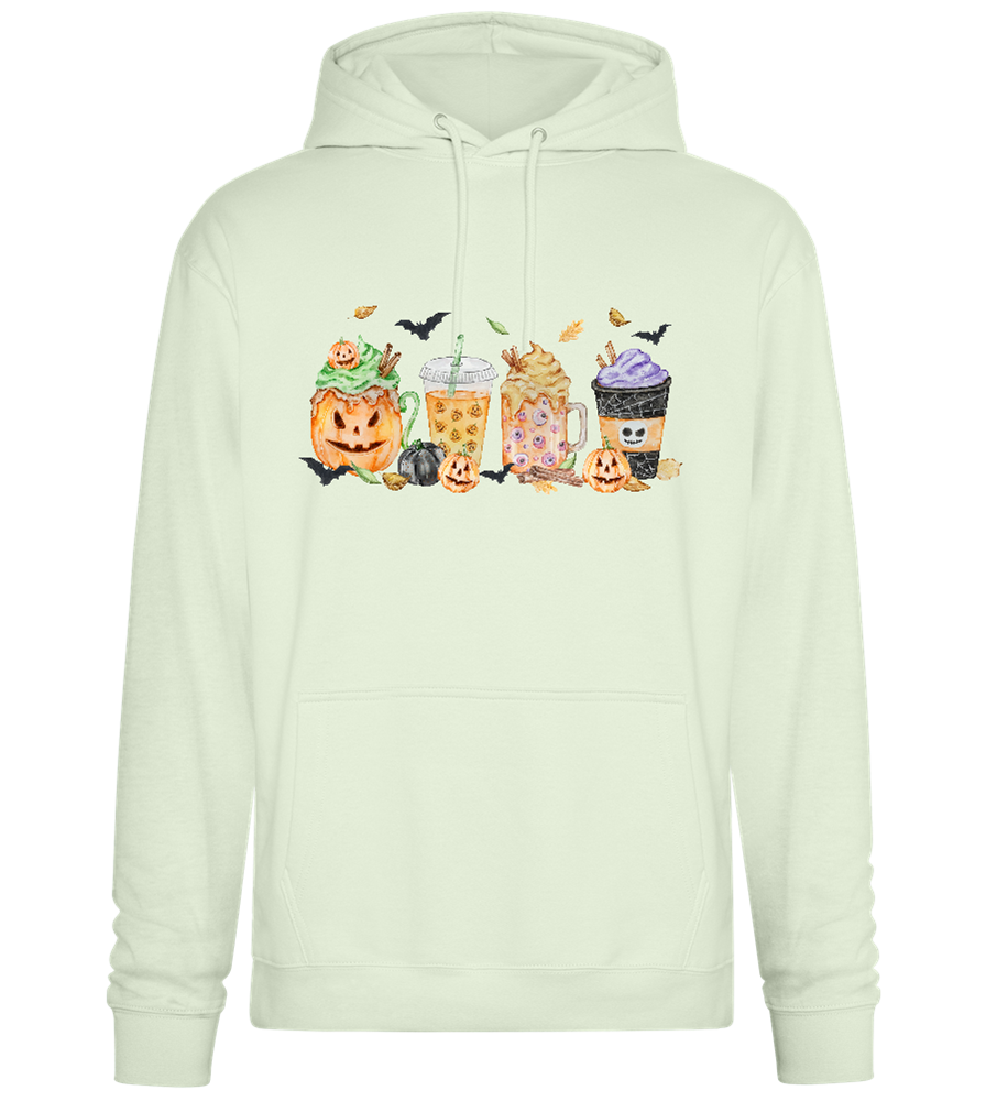 Halloween Drinks Design - Premium Essential Unisex Hoodie_CREAMY GREEN_front