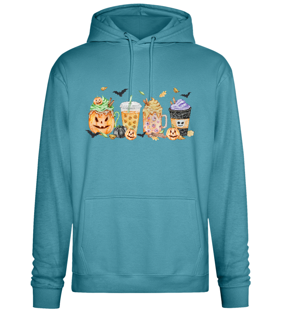 Halloween Drinks Design - Premium Essential Unisex Hoodie_POOL BLUE_front