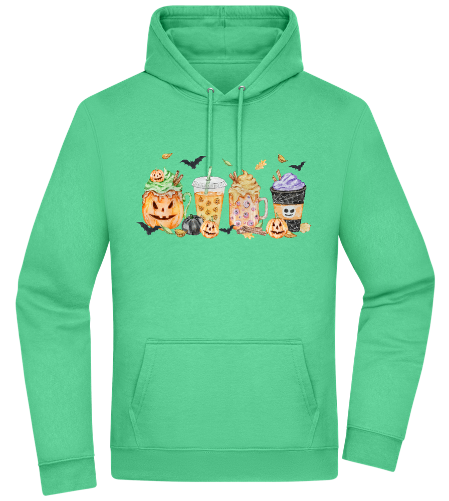 Halloween Drinks Design - Premium Essential Unisex Hoodie_SPRING GREEN_front