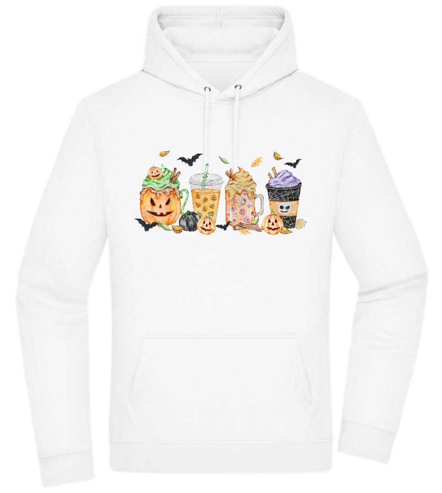 Halloween Drinks Design - Premium Essential Unisex Hoodie_WHITE_front