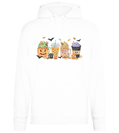 Halloween Drinks Design - Premium Essential Unisex Hoodie_WHITE_front