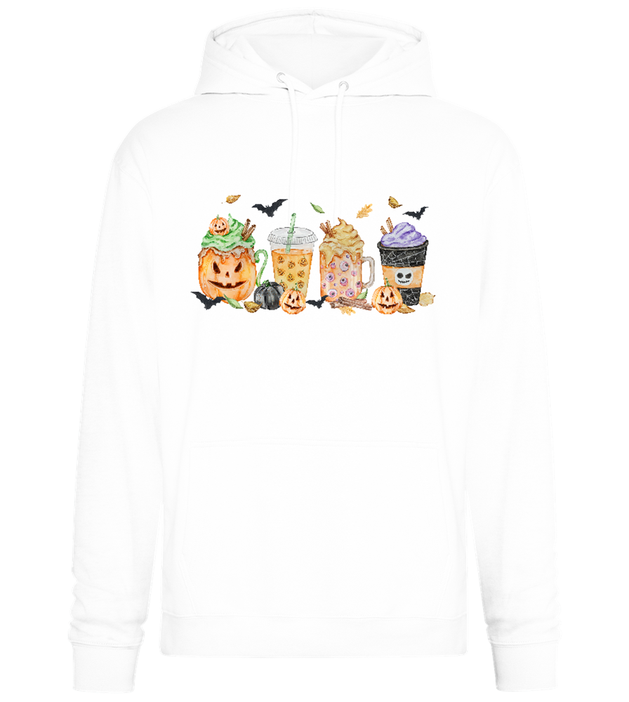 Halloween Drinks Design - Premium Essential Unisex Hoodie_WHITE_front