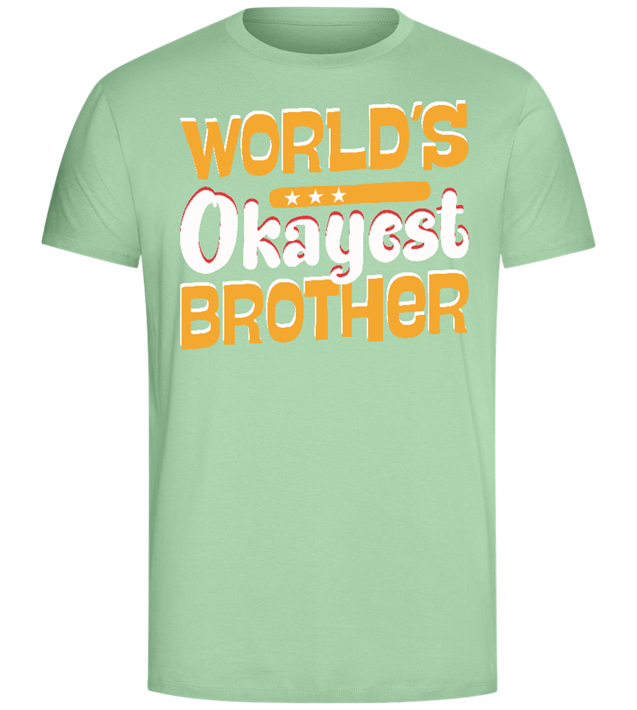 World's Okayest Brother Design - Comfort Unisex T-Shirt_ICE GREEN_front