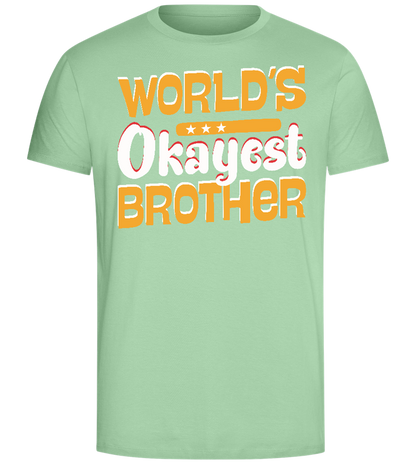 World's Okayest Brother Design - Comfort Unisex T-Shirt_ICE GREEN_front