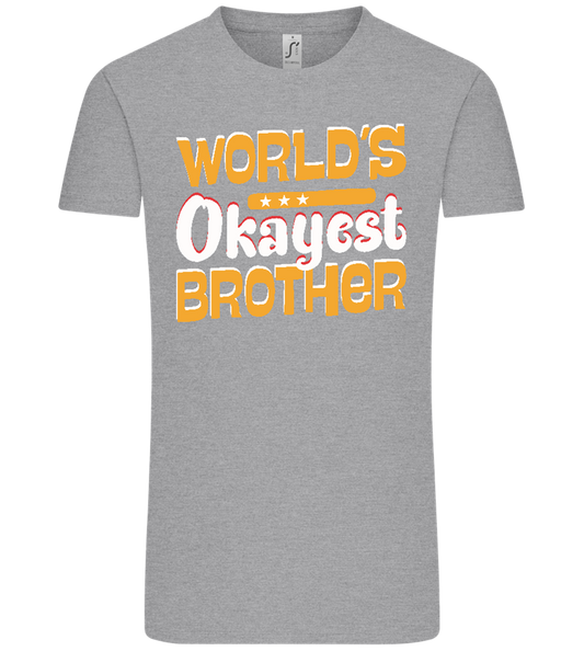 World's Okayest Brother Design - Comfort Unisex T-Shirt_ORION GREY_front