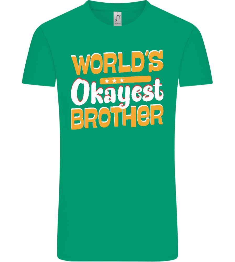 World's Okayest Brother Design - Comfort Unisex T-Shirt_SPRING GREEN_front