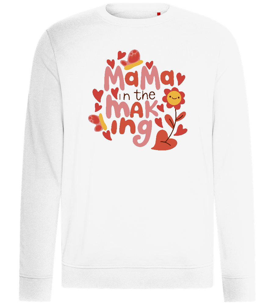 Mama in the Making design - Comfort unisex sweater_WHITE_front