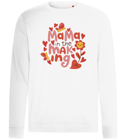 Mama in the Making design - Comfort unisex sweater_WHITE_front