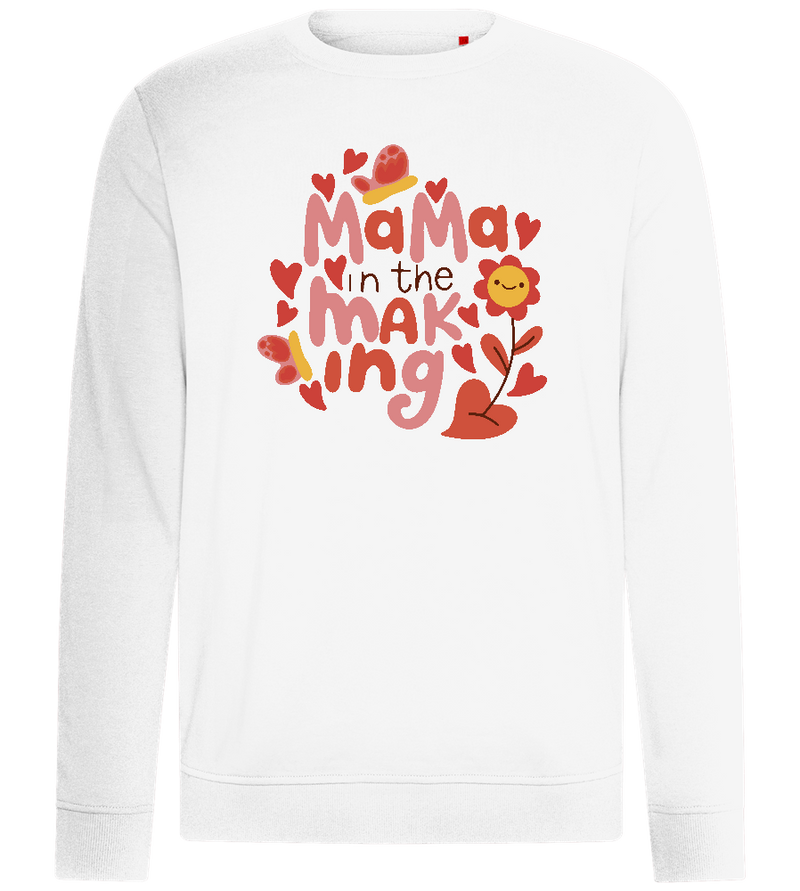 Mama in the Making design - Comfort unisex sweater_WHITE_front