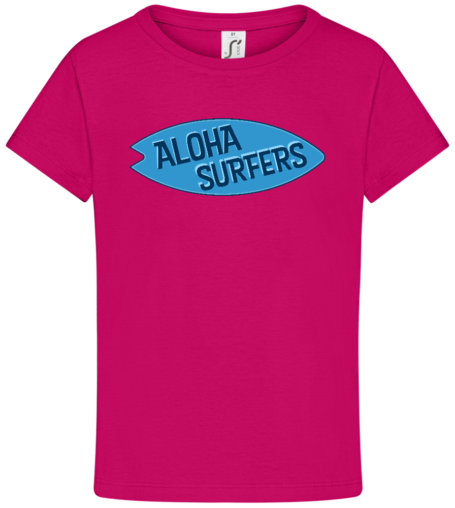 Aloha Surfers Design - Comfort girls' t-shirt_FUCHSIA_front