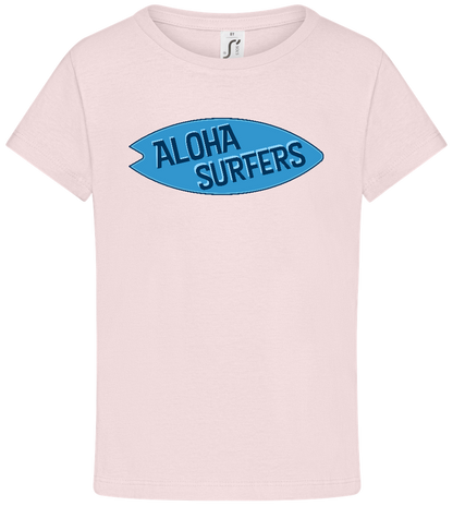 Aloha Surfers Design - Comfort girls' t-shirt_MEDIUM PINK_front