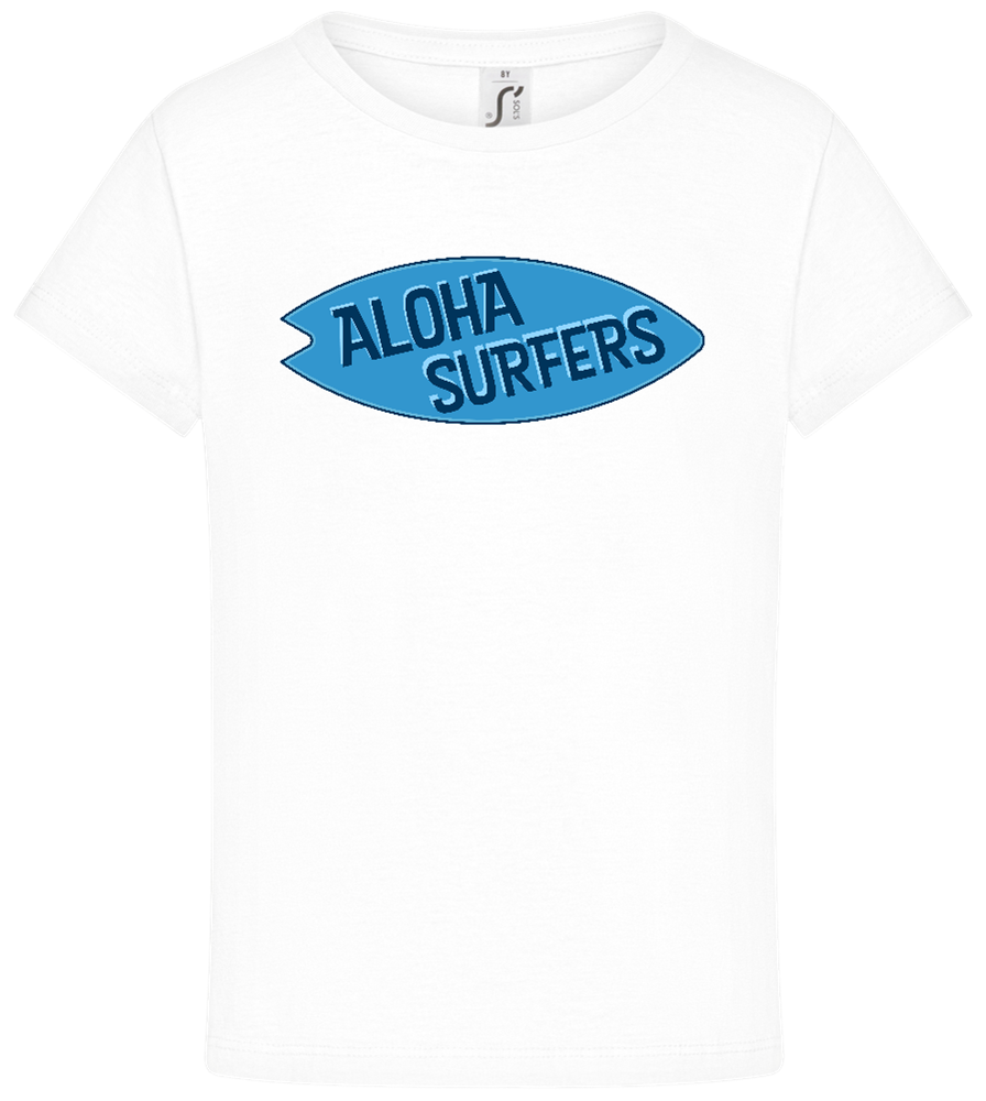 Aloha Surfers Design - Comfort girls' t-shirt_WHITE_front