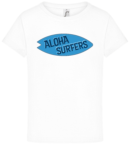 Aloha Surfers Design - Comfort girls' t-shirt_WHITE_front