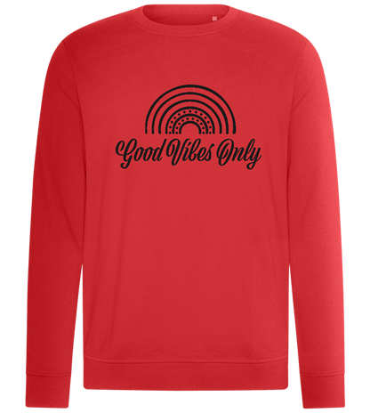 Good Vibes Only Rainbow Design - Comfort unisex sweater_RED_front