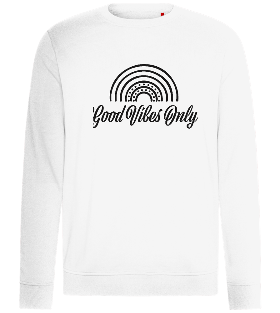 Good Vibes Only Rainbow Design - Comfort unisex sweater_WHITE_front