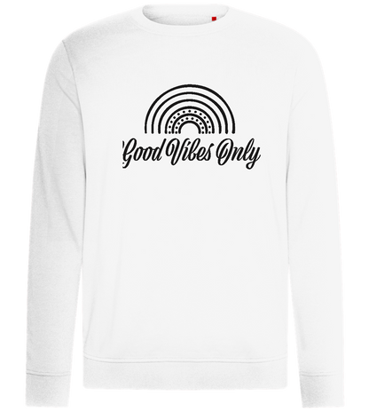 Good Vibes Only Rainbow Design - Comfort unisex sweater_WHITE_front