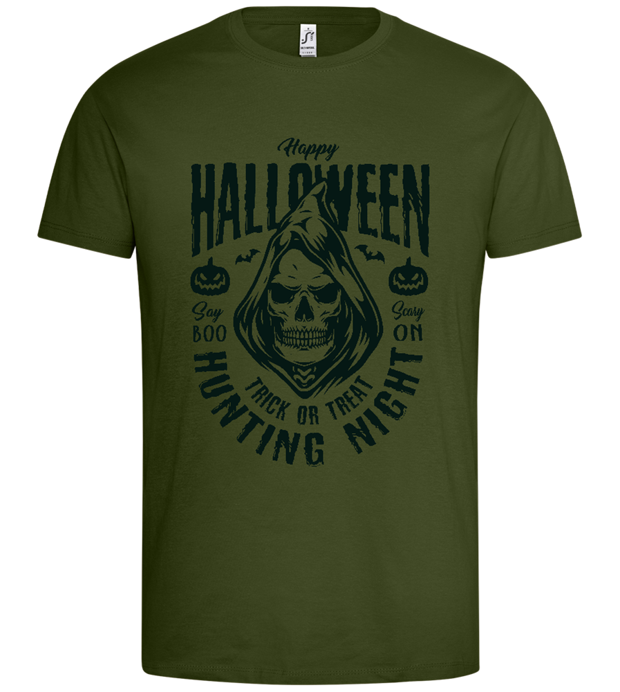 Hunting Night Design - Premium men's t-shirt_DARK KHAKI_front