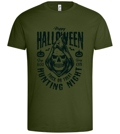 Hunting Night Design - Premium men's t-shirt_DARK KHAKI_front