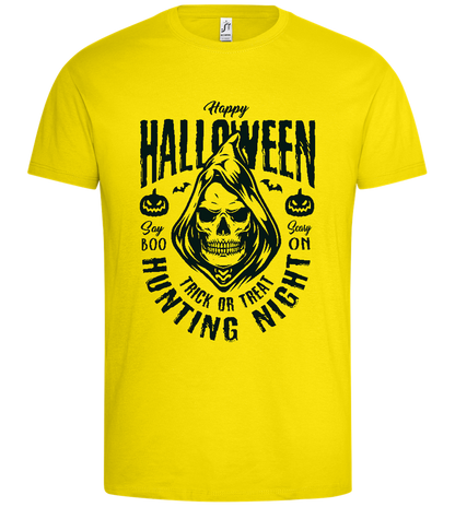 Hunting Night Design - Premium men's t-shirt_YELLOW_front