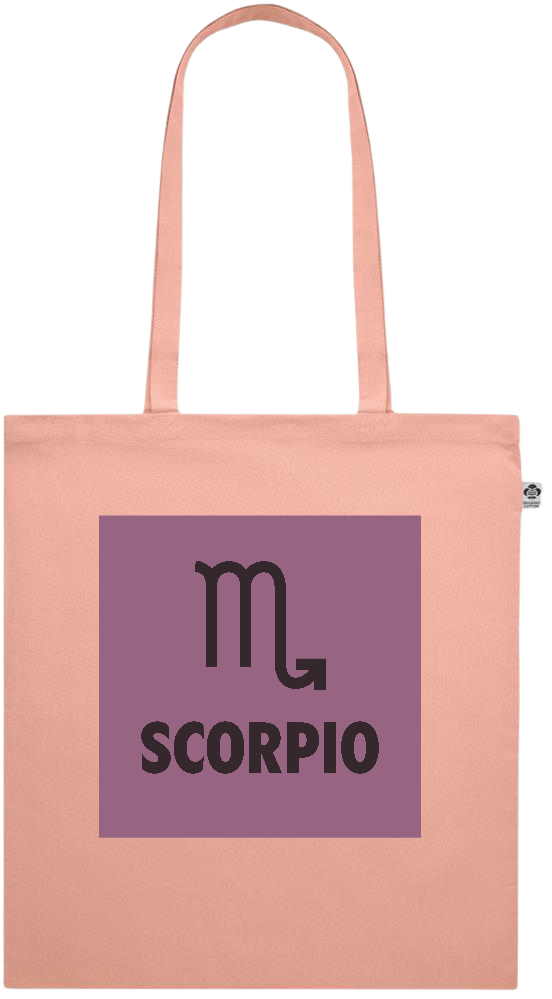 Zodiac Scorpio Design - Premium colored organic cotton shopping bag_ORANGE_front