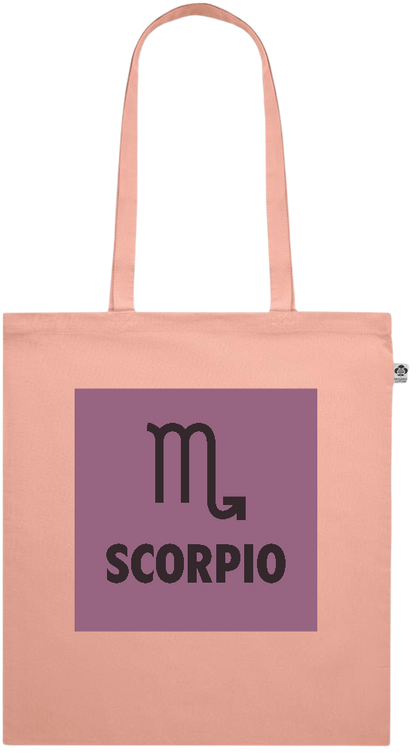 Zodiac Scorpio Design - Premium colored organic cotton shopping bag_ORANGE_front