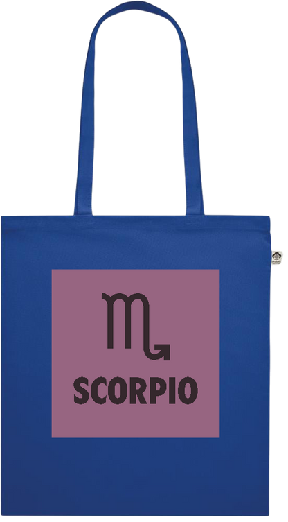 Zodiac Scorpio Design - Premium colored organic cotton shopping bag_ROYAL BLUE_front