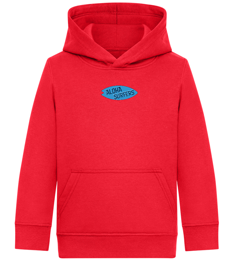 Aloha Surfers Design - Comfort Kids Hoodie_BRIGHT RED_front