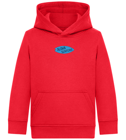 Aloha Surfers Design - Comfort Kids Hoodie_BRIGHT RED_front