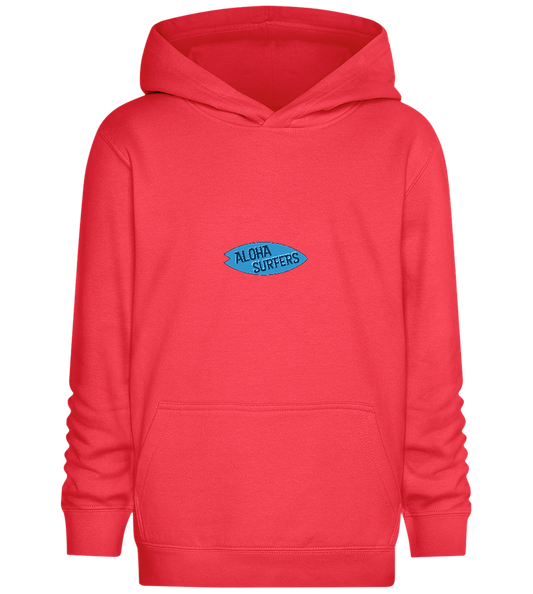 Aloha Surfers Design - Comfort Kids Hoodie_BRIGHT RED_front