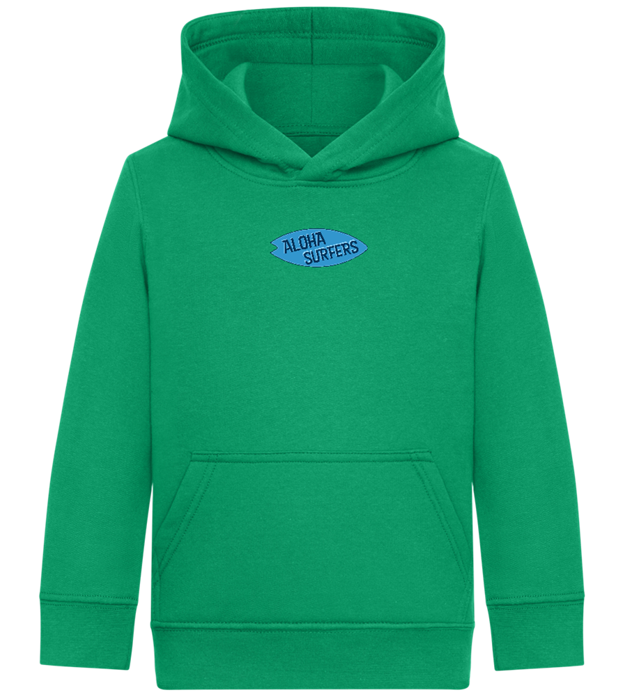 Aloha Surfers Design - Comfort Kids Hoodie_MEADOW GREEN_front