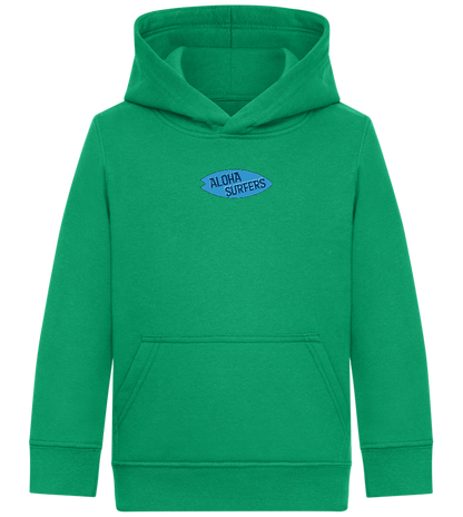 Aloha Surfers Design - Comfort Kids Hoodie_MEADOW GREEN_front