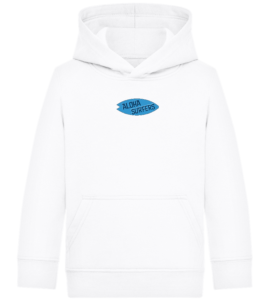 Aloha Surfers Design - Comfort Kids Hoodie_WHITE_front