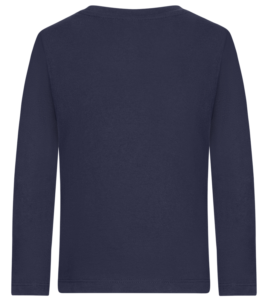 Im With the Band Design - Premium kids long sleeve t-shirt_FRENCH NAVY_back
