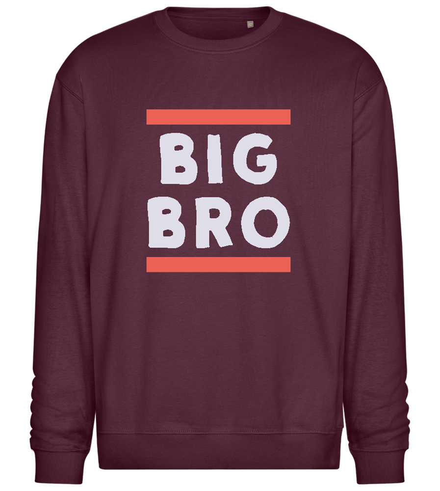 Big Bro Lines Design - Comfort Essential Unisex Sweater_BORDEAUX_front