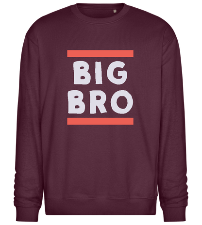 Big Bro Lines Design - Comfort Essential Unisex Sweater_BORDEAUX_front