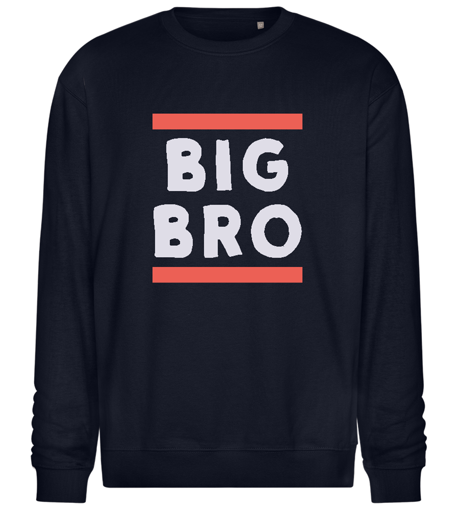 Big Bro Lines Design - Comfort Essential Unisex Sweater_FRENCH NAVY_front