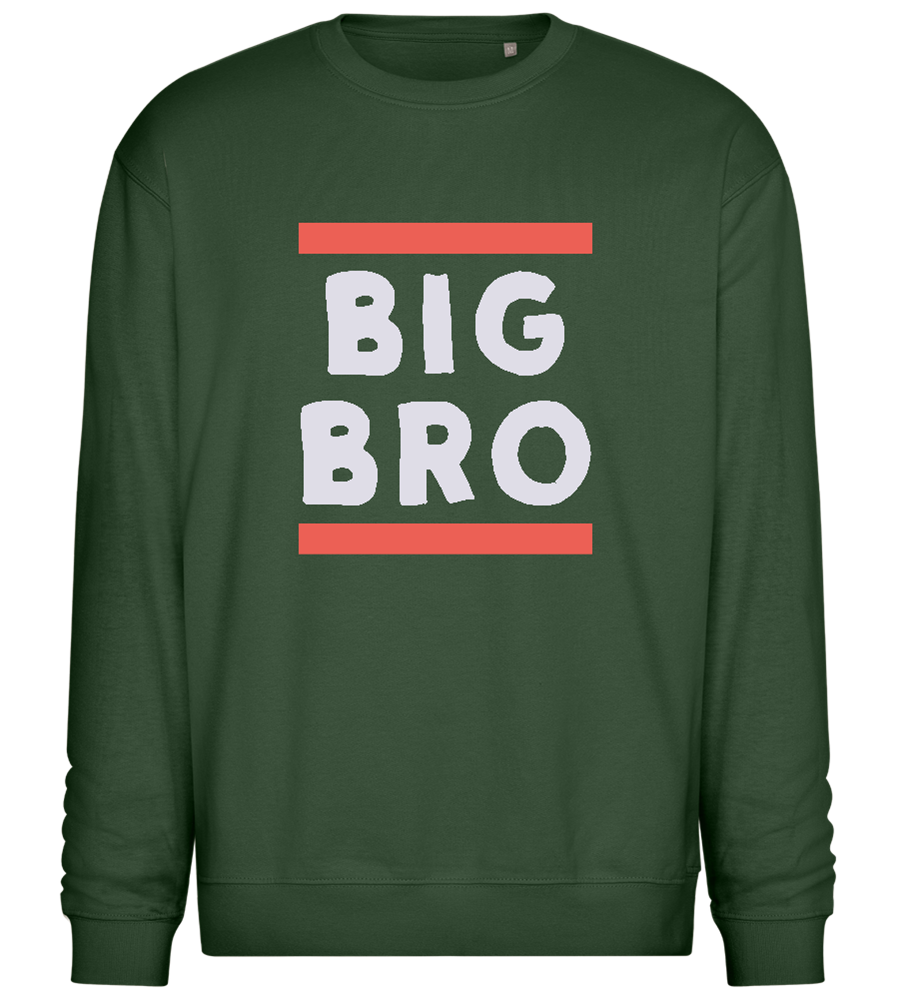 Big Bro Lines Design - Comfort Essential Unisex Sweater_GREEN BOTTLE_front