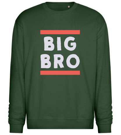 Big Bro Lines Design - Comfort Essential Unisex Sweater_GREEN BOTTLE_front