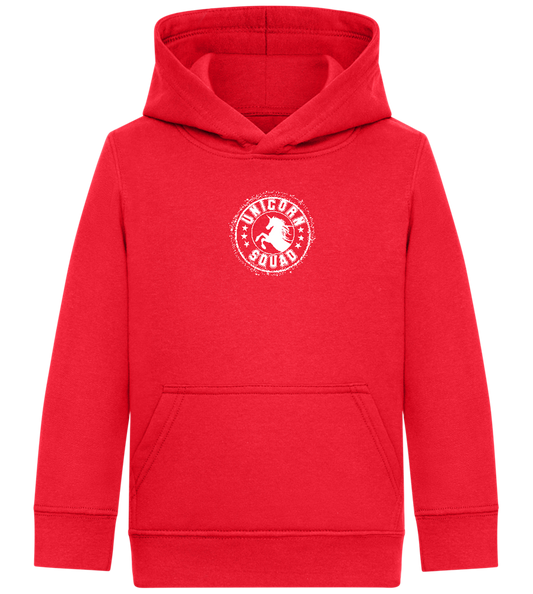 Unicorn Squad Logo Design - Comfort Kids Hoodie_BRIGHT RED_front