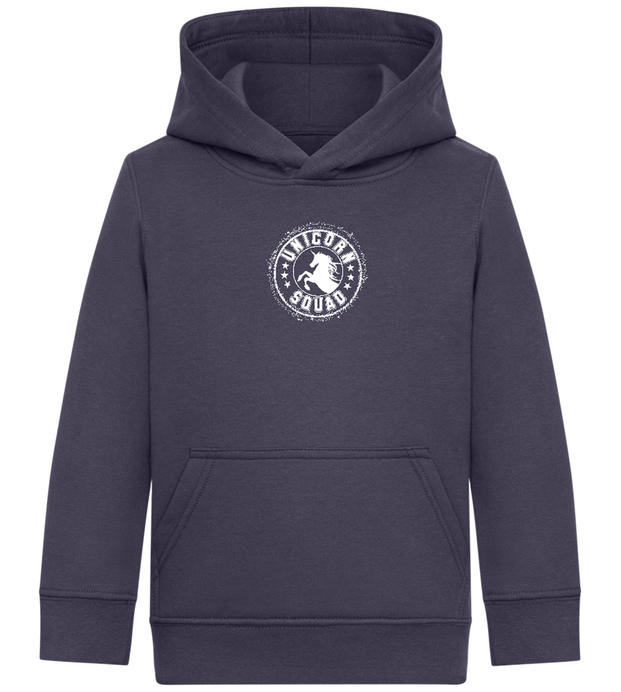 Unicorn Squad Logo Design - Comfort Kids Hoodie_FRENCH NAVY_front