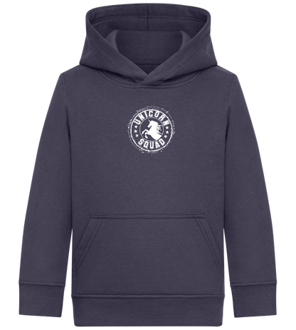 Unicorn Squad Logo Design - Comfort Kids Hoodie_FRENCH NAVY_front