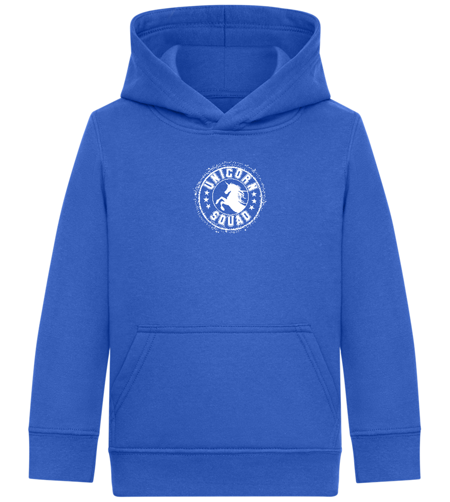 Unicorn Squad Logo Design - Comfort Kids Hoodie_ROYAL_front