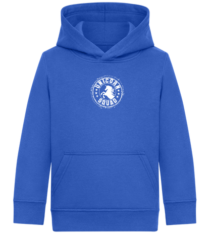 Unicorn Squad Logo Design - Comfort Kids Hoodie_ROYAL_front