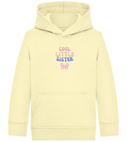 Cool Little Sister Butterfly Design - Comfort Kids Hoodie_AMARELO CLARO_front