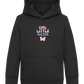 Cool Little Sister Butterfly Design - Comfort Kids Hoodie_BLACK_front